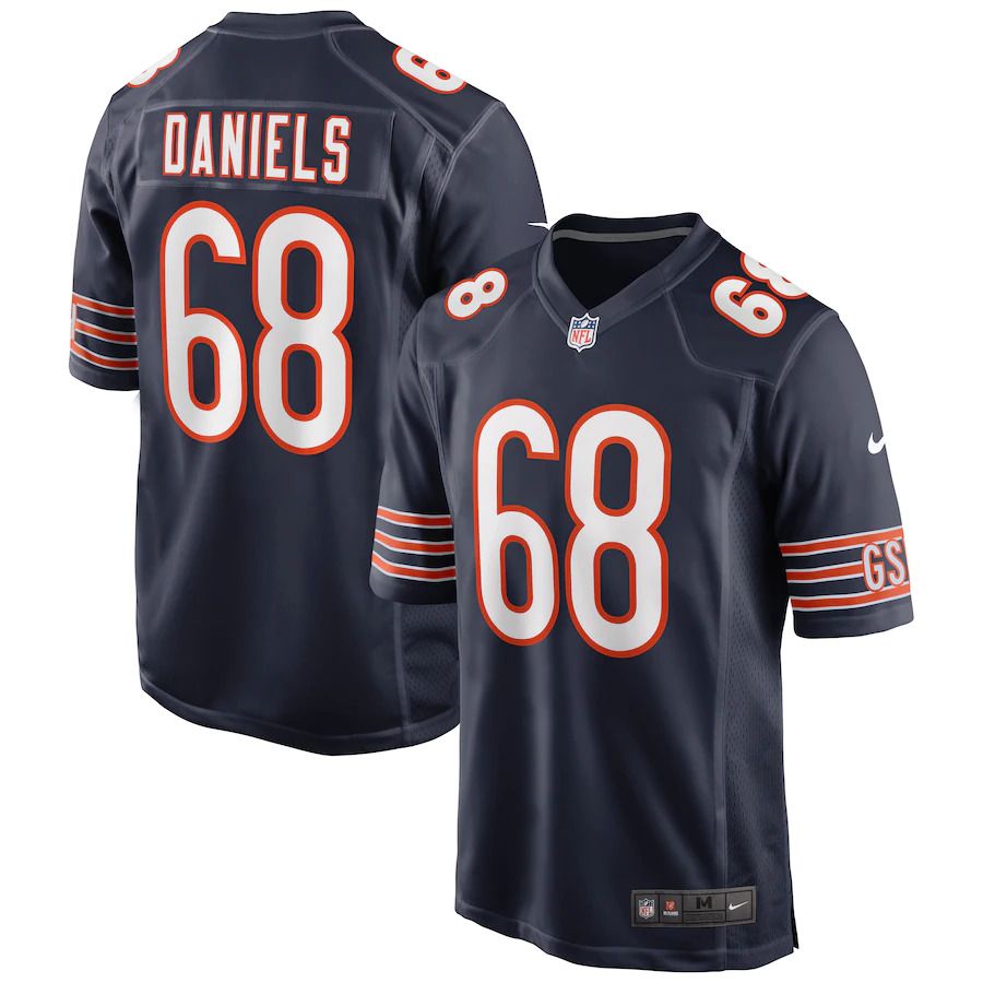 Men Chicago Bears #68 James Daniels Nike Navy Game NFL Jersey